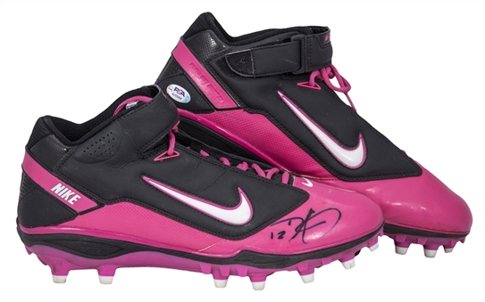 2010 LaDainian Tomlinson Game Used & Signed Breast Cancer Awareness Nike Cleats Worn on 10/3/2010 (MEARS & PSA/DNA)